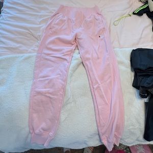 pink champion joggers size medium